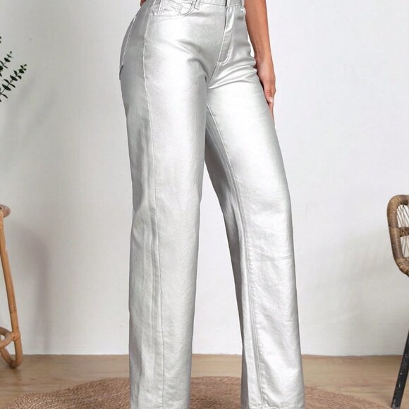 Contemporary Straight Leg Jeans Silver - Picture 6 of 6